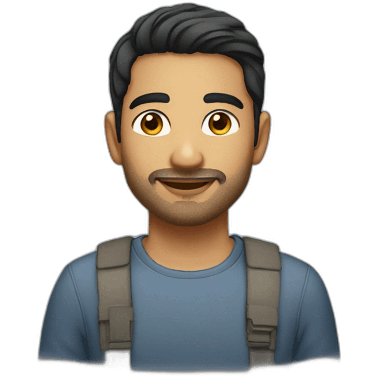 handsome south asian light skinned male with stubble emoji