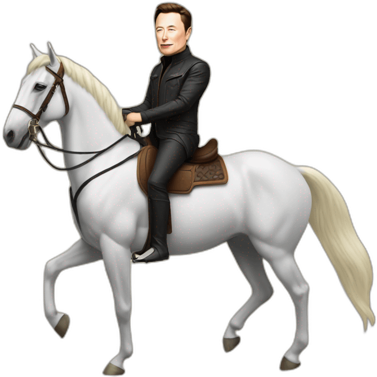 elon musk on a horse emoji