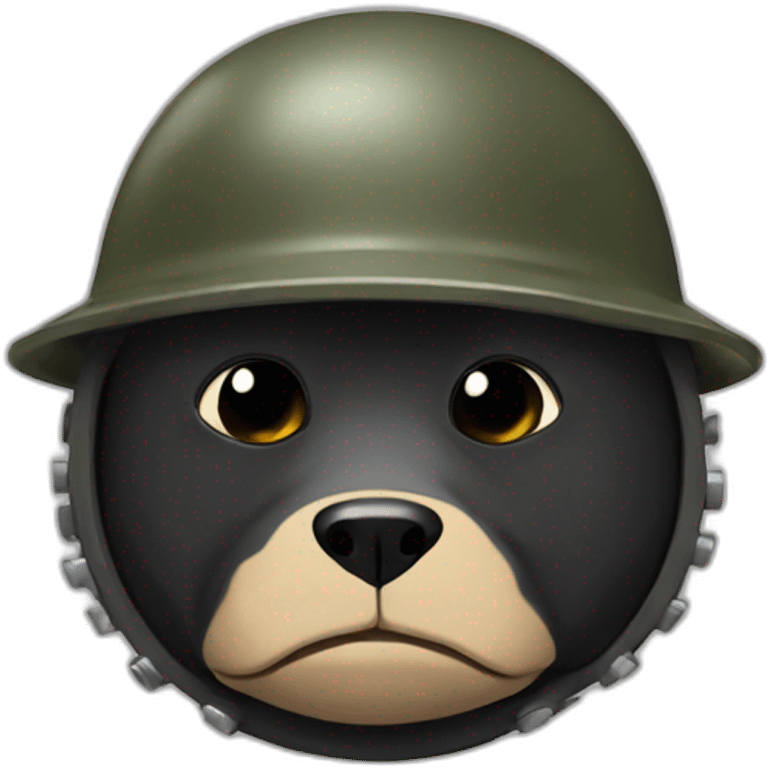 Mole with a combat helmet emoji