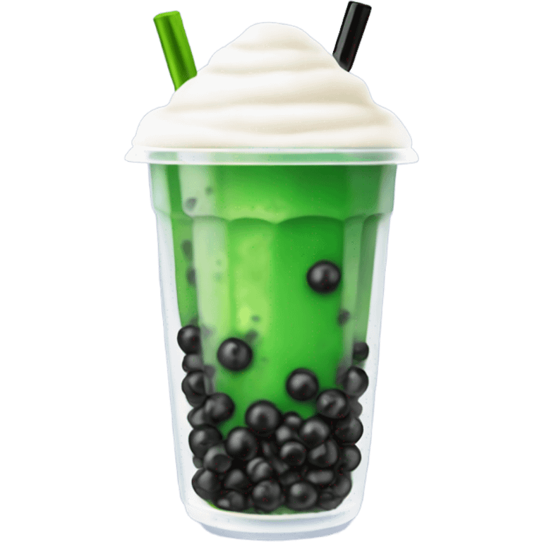 Green bubble tea emoji