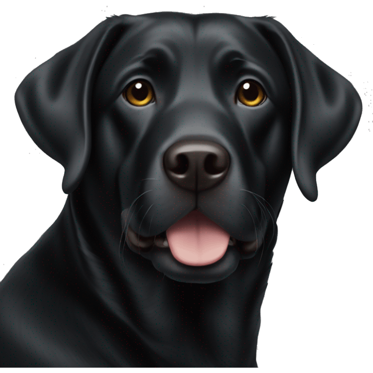 Black lab  emoji