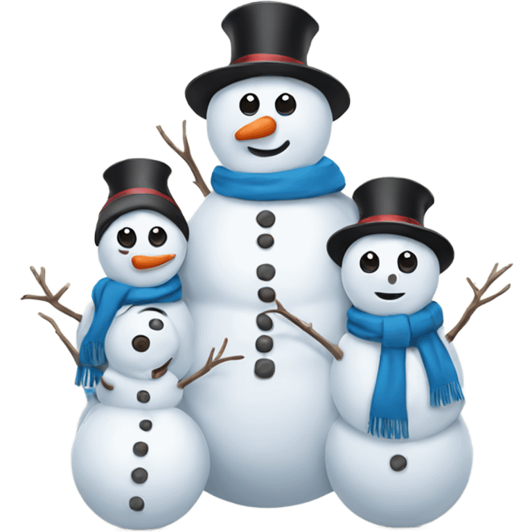 Snowman family emoji