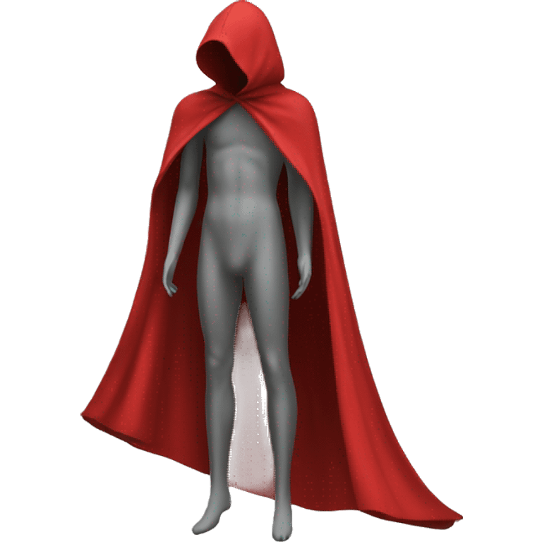 faceless mannequin flying red cape without legs emoji