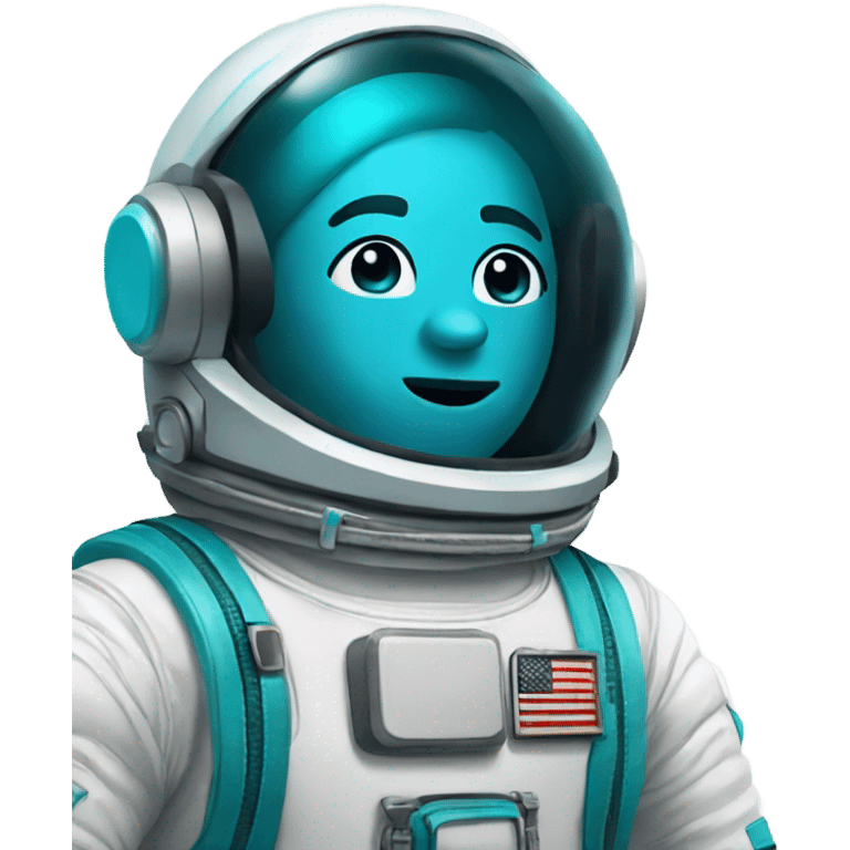 cyan astronaut  emoji