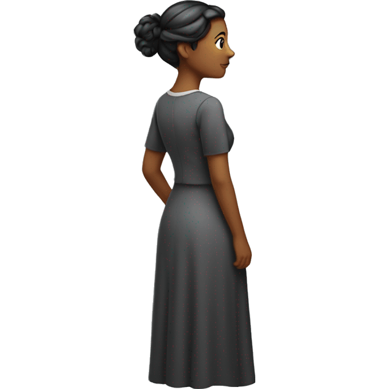 Lady turned back standing  emoji