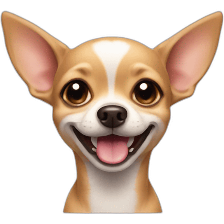 A chihuahua winking emoji