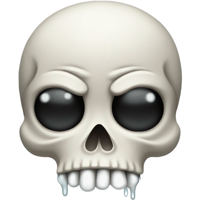 sad skull with tears emoji