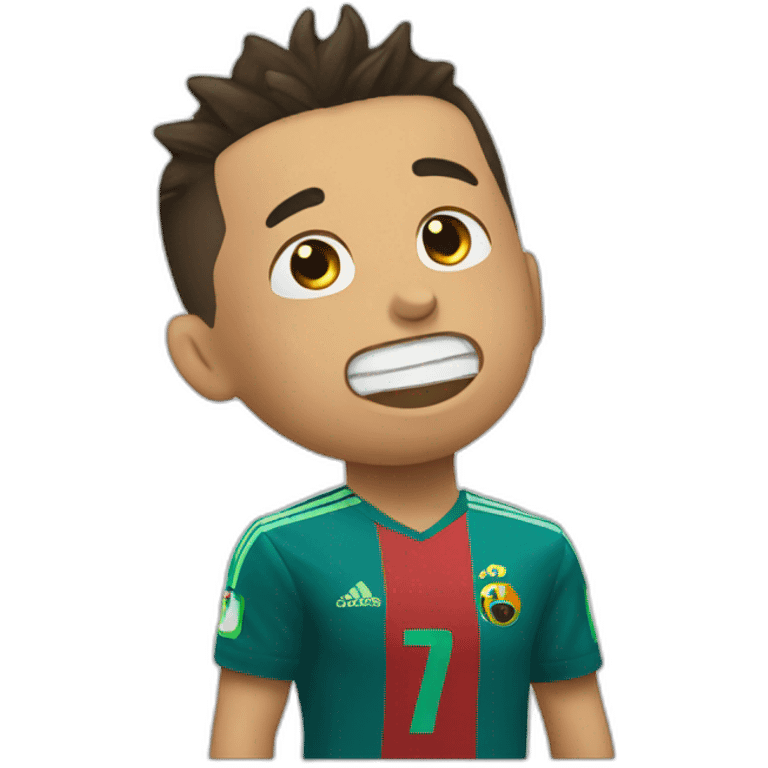 Ronaldo is crying and happy emoji