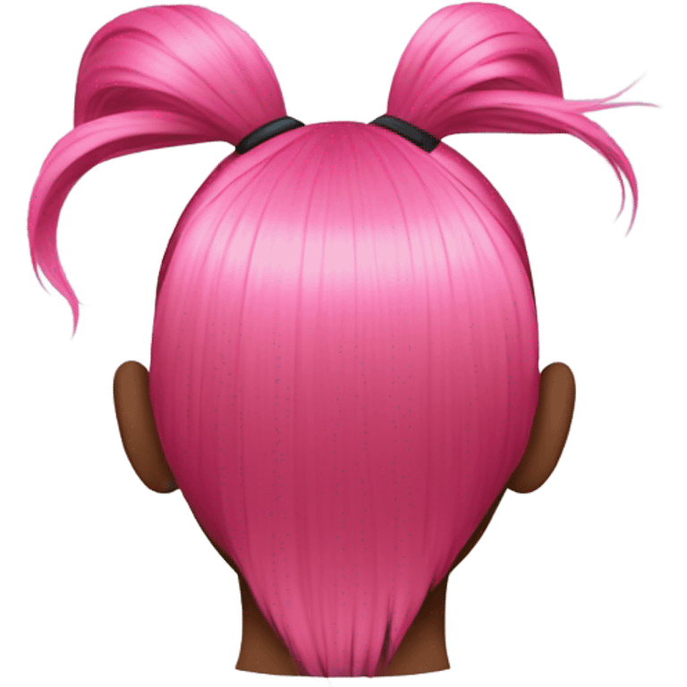 Pink ponytail emoji