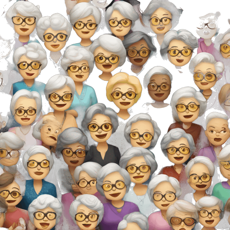 crowd of grandmas emoji