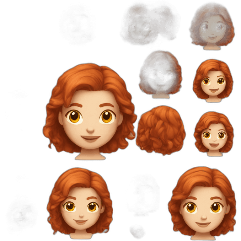 perky redhair girl emoji