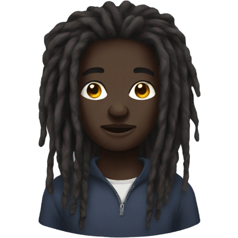 Dark skin dreadhead emoji