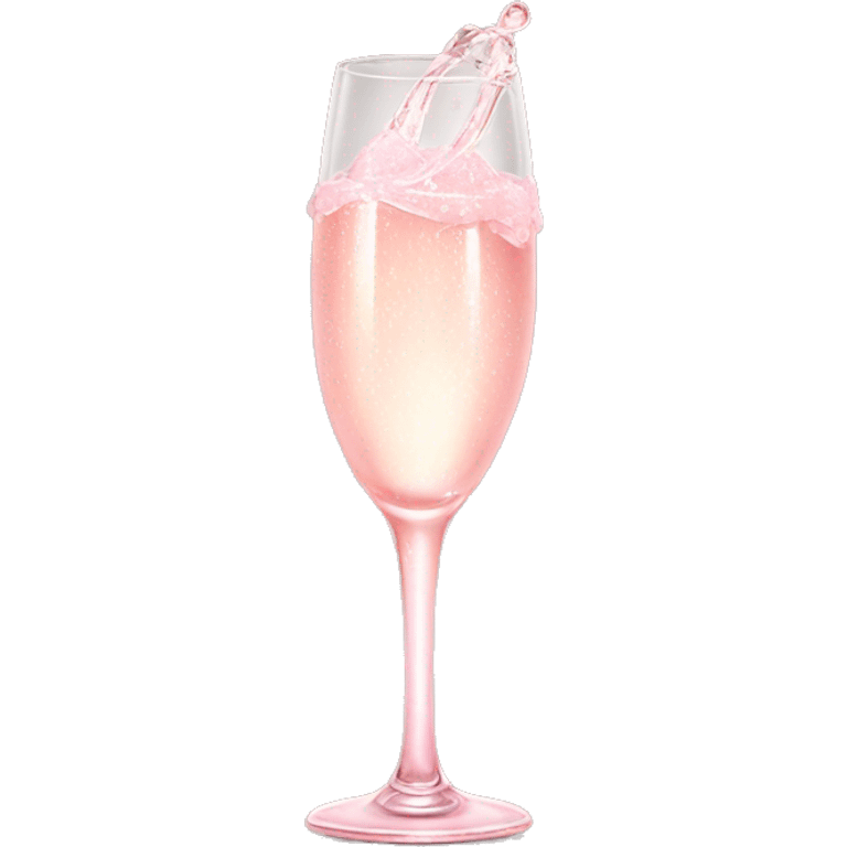 pastel pink realistic champagne emoji