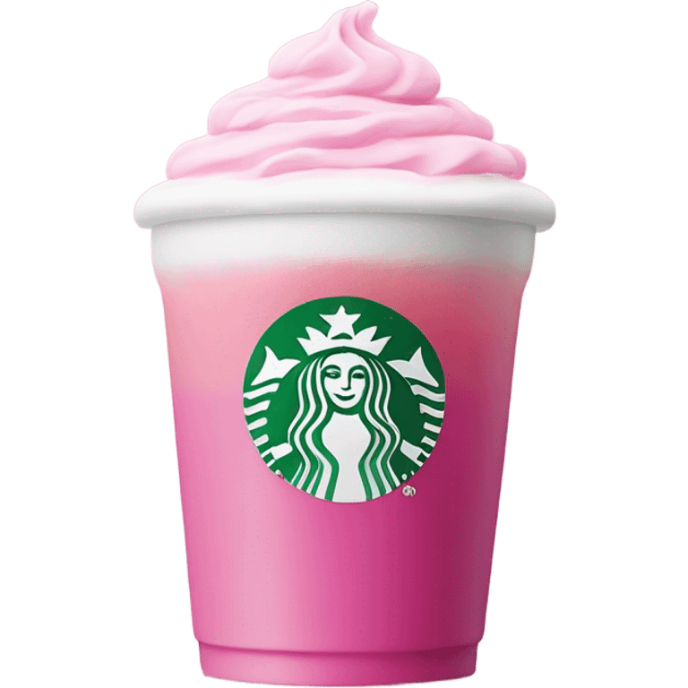 starbucks cup pink drink with cold foam emoji