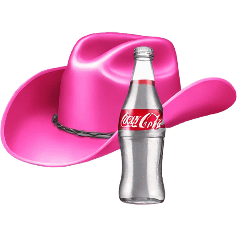 Diet Coke pink cowboy hat emoji