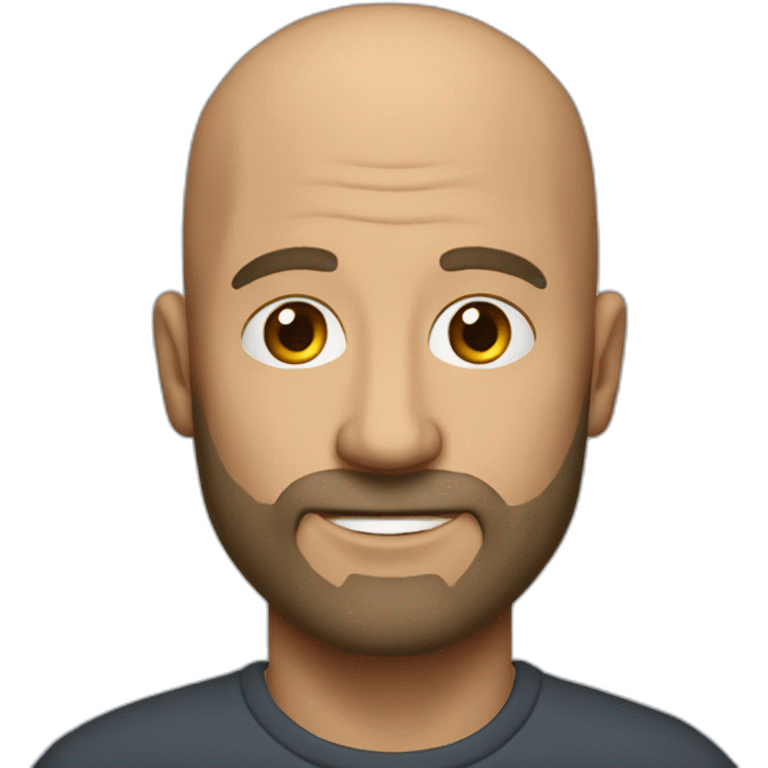 a 52 years old bald guy with a short beard emoji