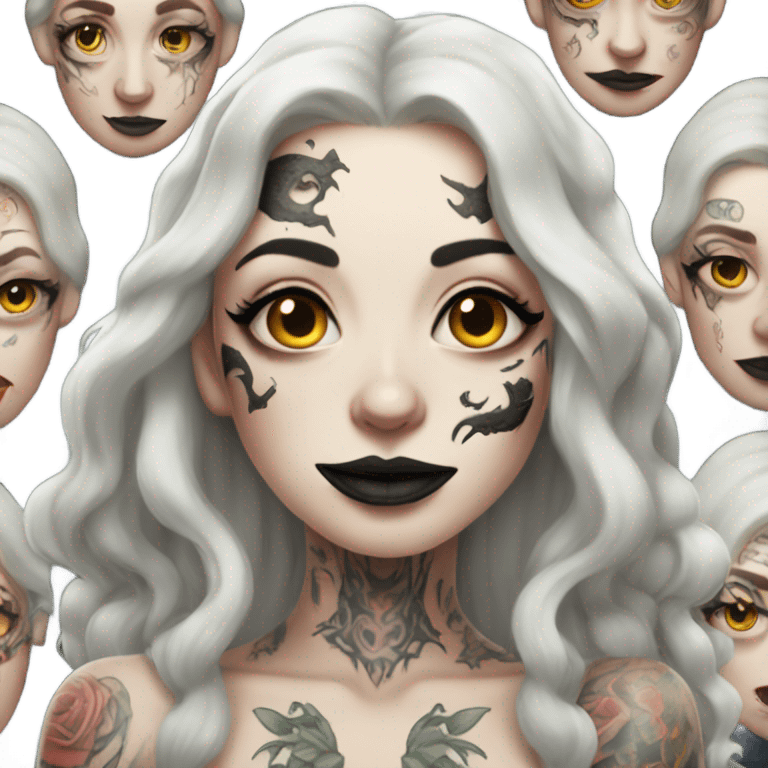 Pale Witch with lots of tattoos emoji