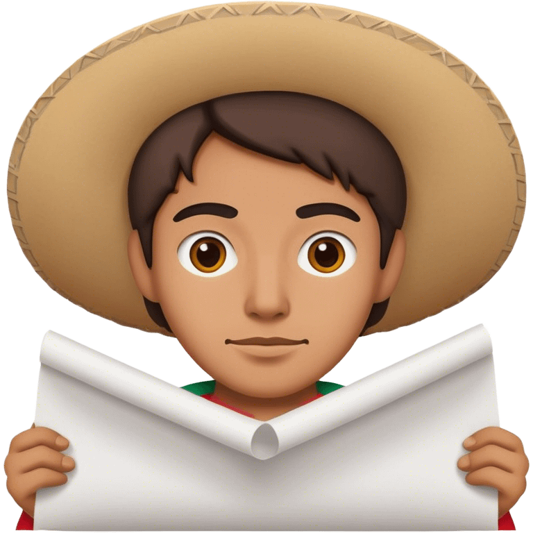 Mexican with paper  emoji