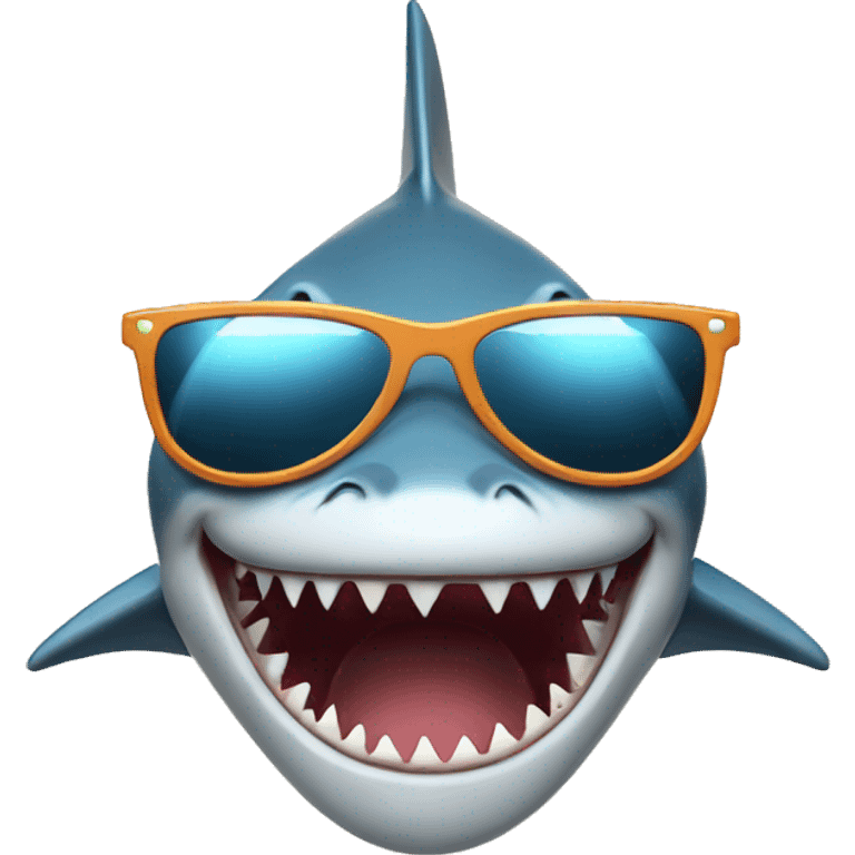 shark with sun glasse emoji