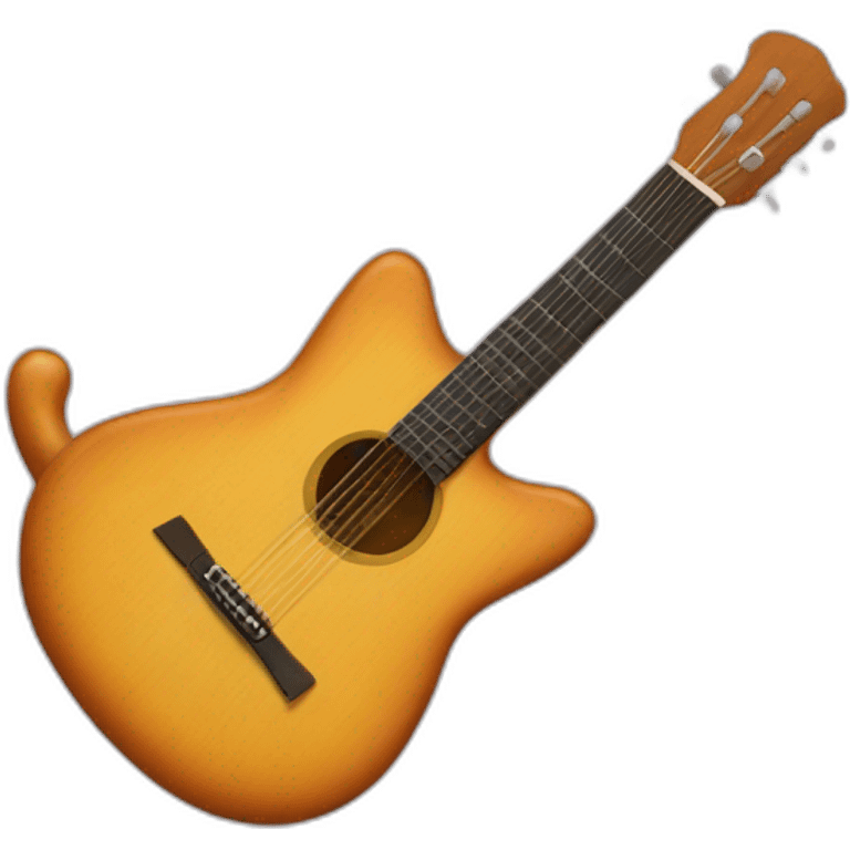 Guitar play cat emoji