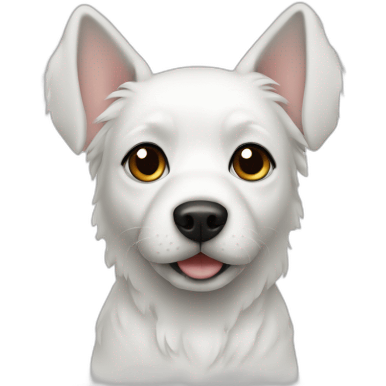 White dog with black dots emoji