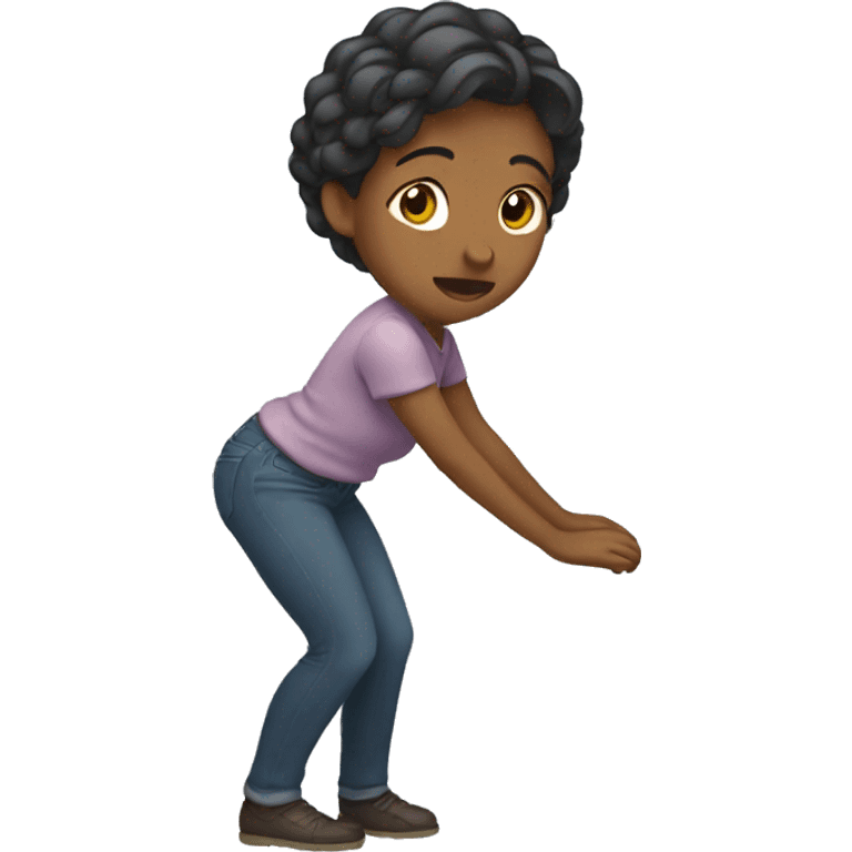 Woman bending down emoji