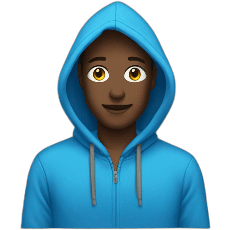 Blue hoodie emoji