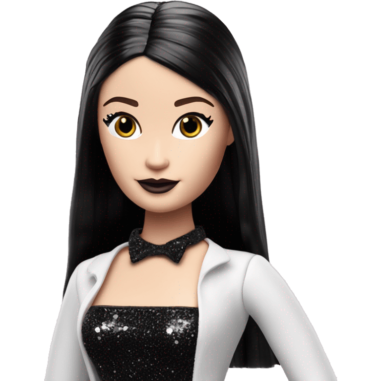  Glittery Wednesday Addams.good time Parisian Beach beauty Barbie.full height. 1female emoji