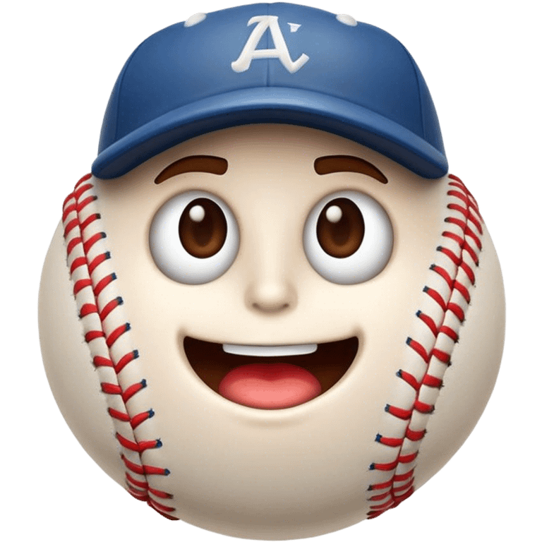 Cinematic Realistic Baseball Pop Culture Emoji, showcasing an action-packed scene of America's favorite pastime rendered with lifelike textures and energetic, nostalgic lighting. emoji