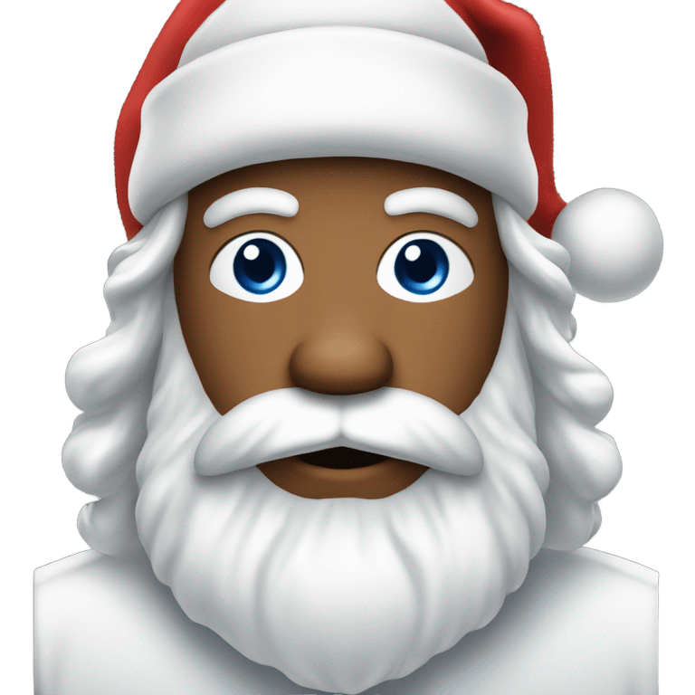 Santa with a blue hat and a white beard emoji