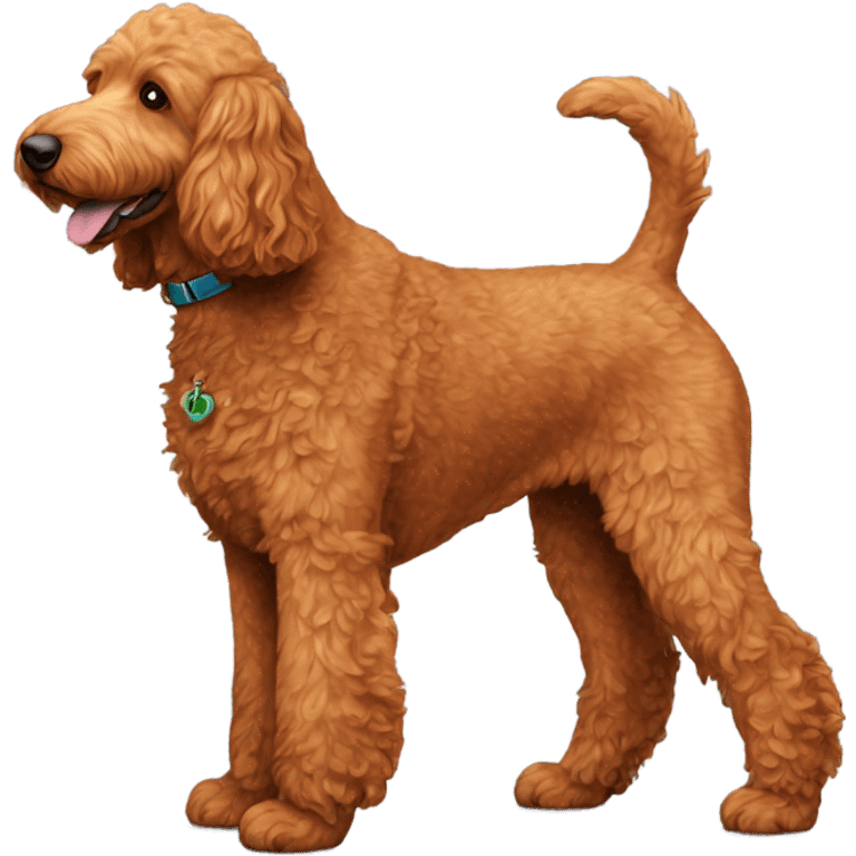 Full size red golden doodle  emoji