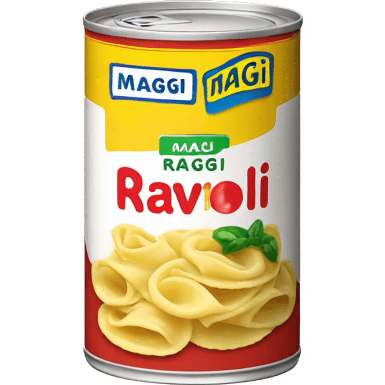 a can of ravioli Maggi branded emoji