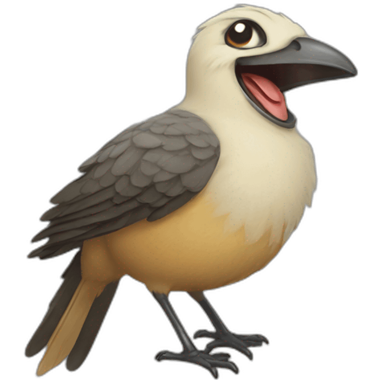 Laughing bird emoji