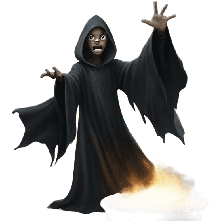 Harry Potter casting a spell at a dementor emoji