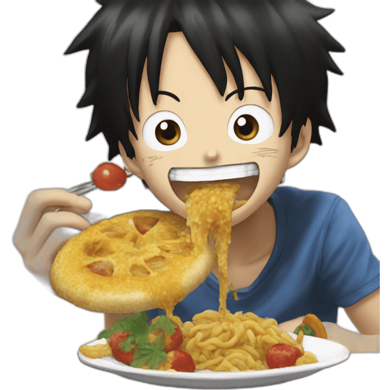 Luffy eat arlong emoji