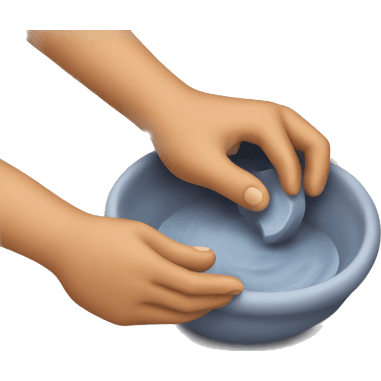 hands making pottery emoji