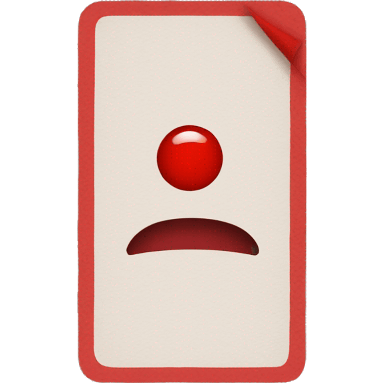 make a rectangle card colour red emoji