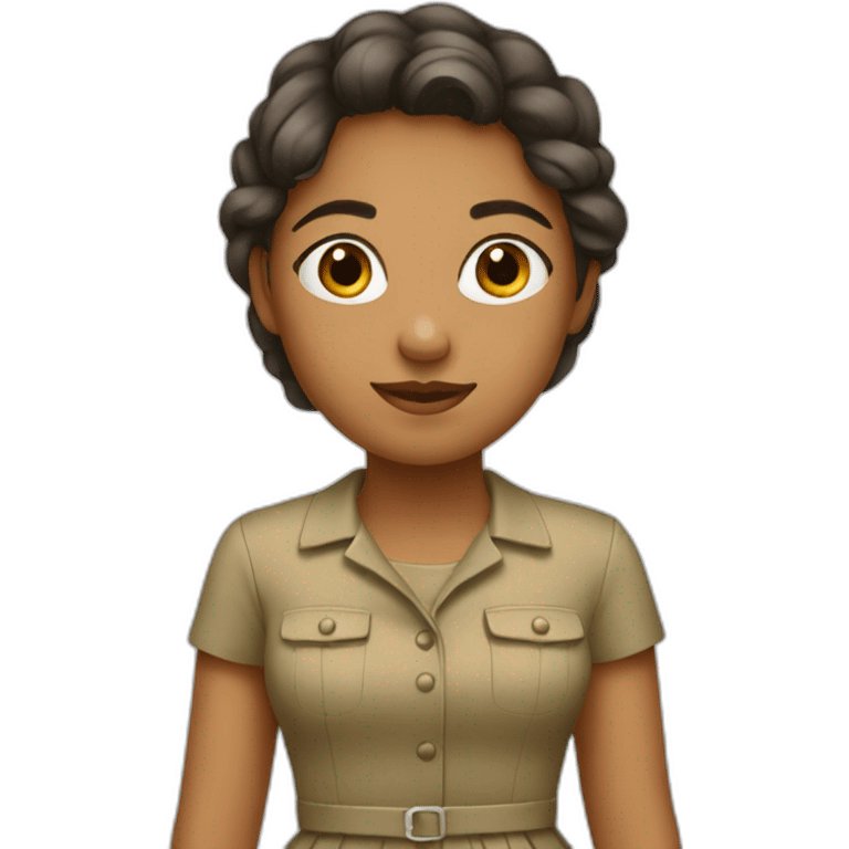 girl-with-khaki-dress emoji