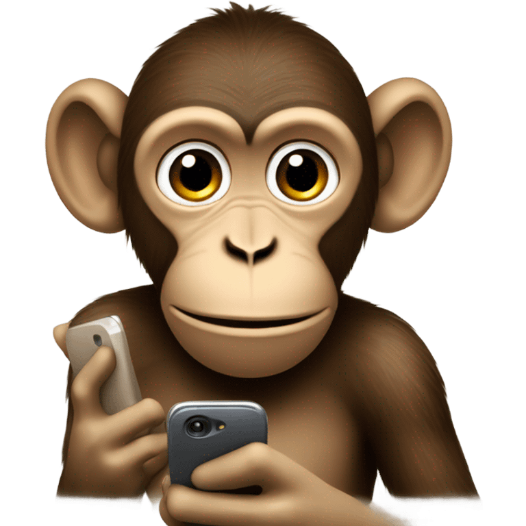 Monkey on the phone emoji