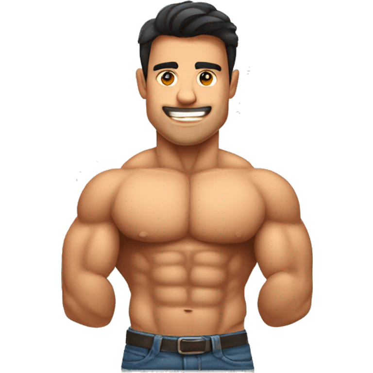 Muscular handsome man Bodybuilder, Mexican emoji