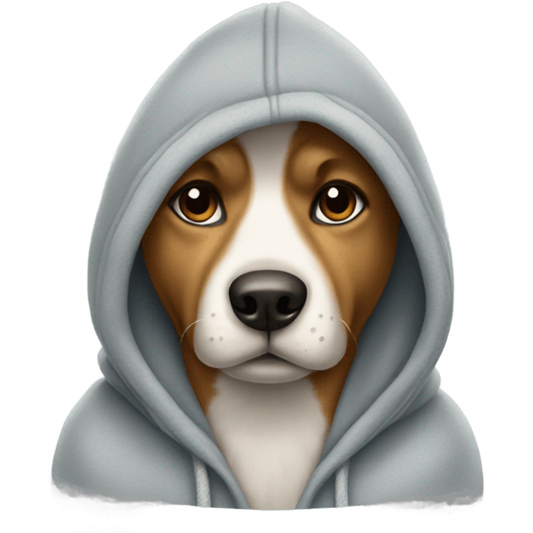 Dog with a hoodie emoji