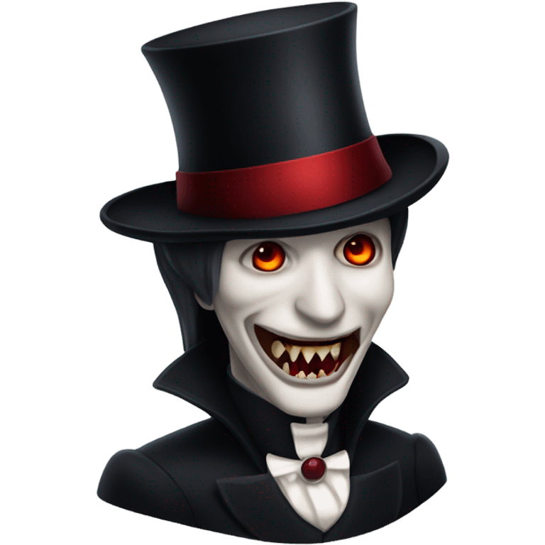 Vampire with top hat emoji