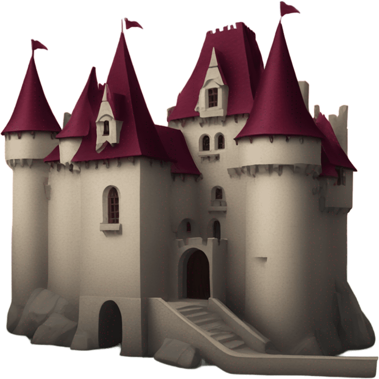 burgundy vampire castle emoji