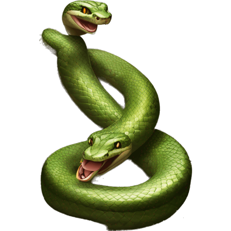 Anaconda snake on top of a pile of boxes like dragon on its treasure emoji