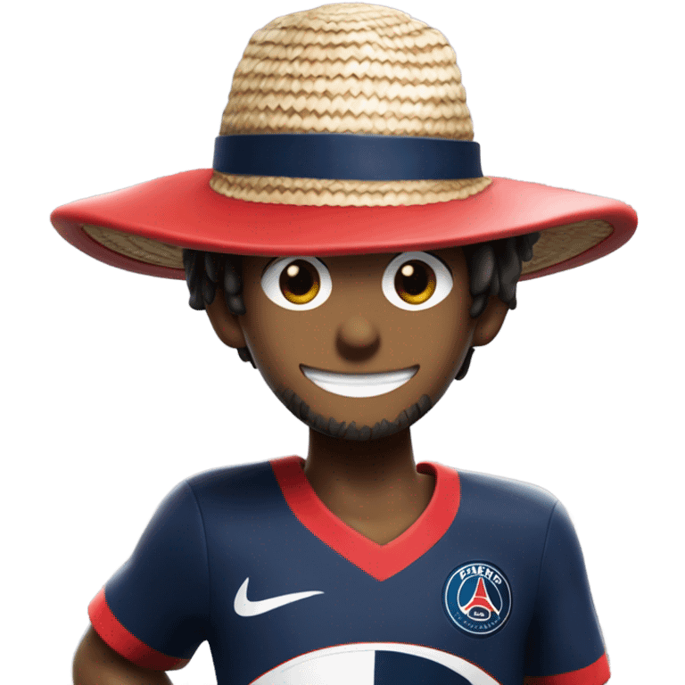 Luffy with psg jersey emoji