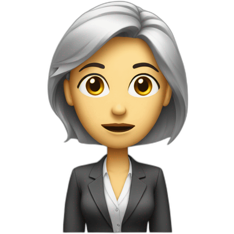 corporate woman being confused emoji