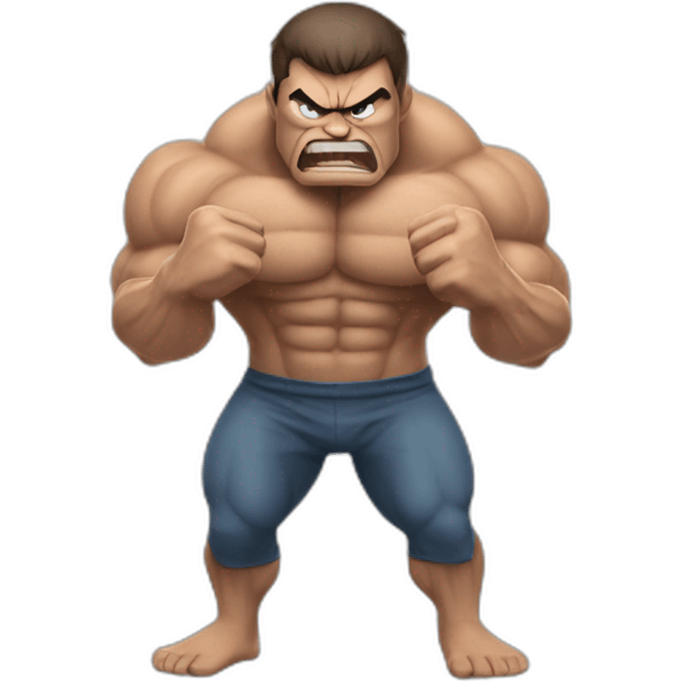 angry muscle man emoji