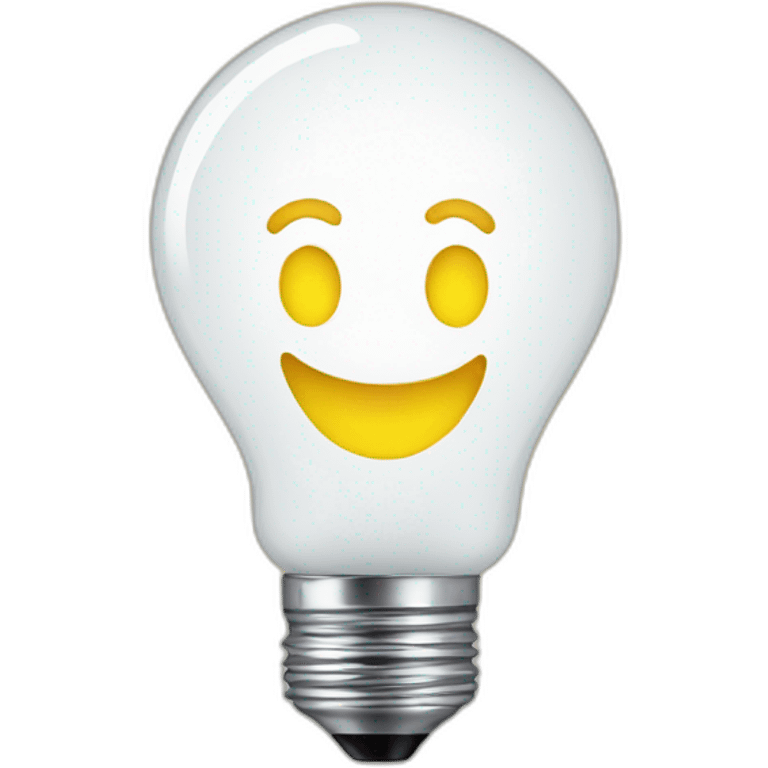 Smiley light bulb emoji