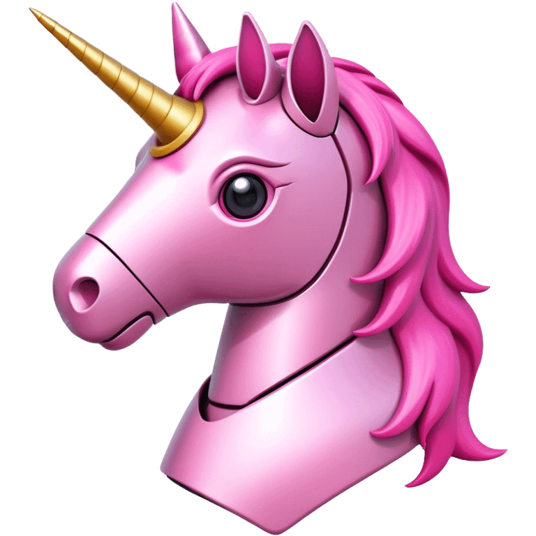 pink robotic unicorn emoji