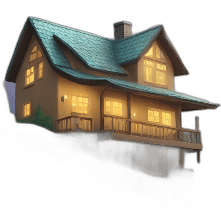 house on slope emoji